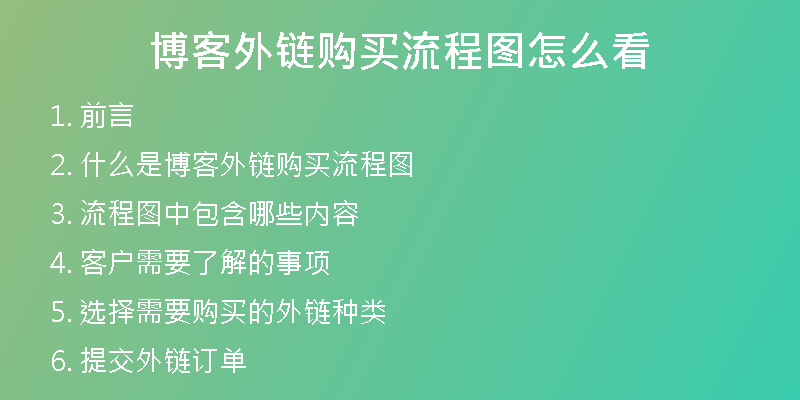 博客外鏈購(gòu)買流程圖怎么看