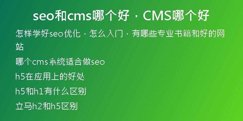 seo和cms哪個好，CMS哪個好